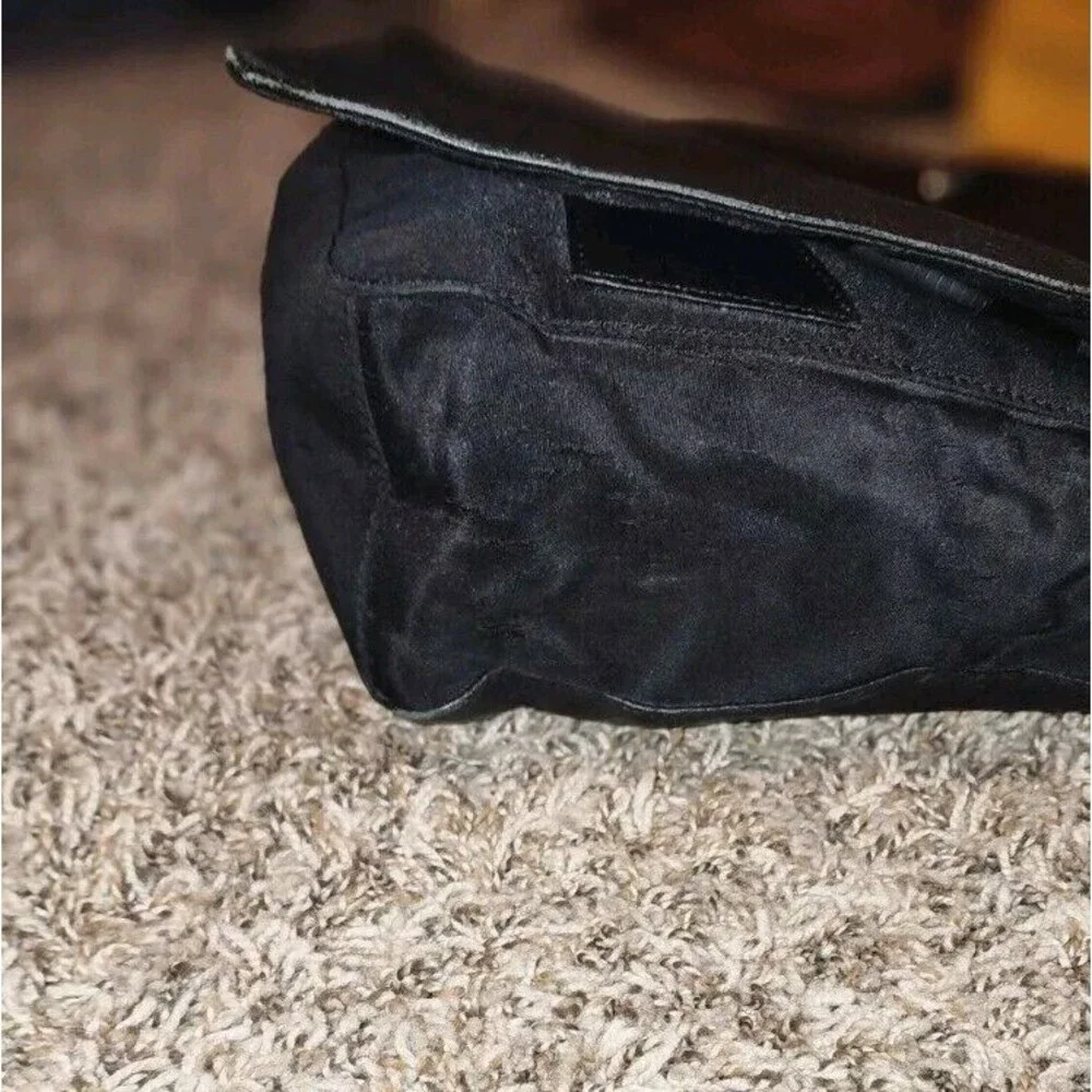 Fossil Messenger Bag Leather Nylon Crossbody Laptop Purse ZB 8843 Black Unisex